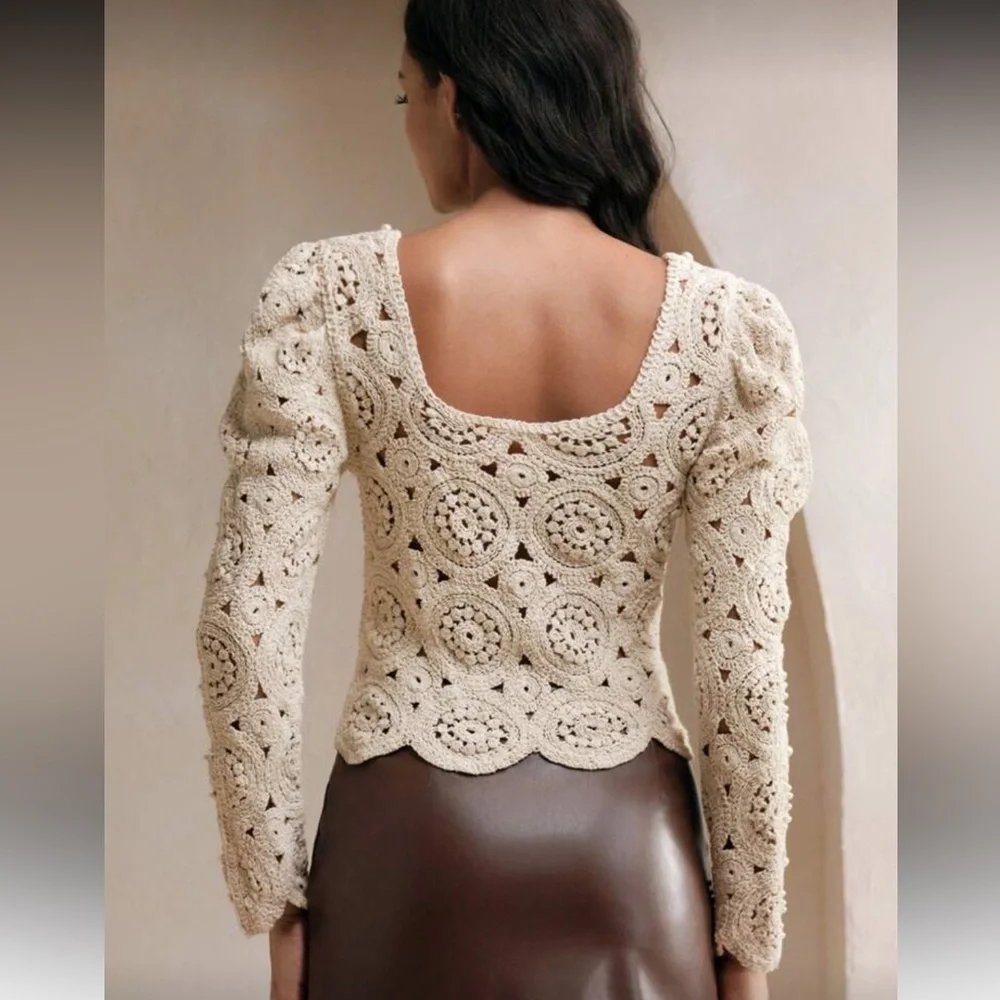 Elegant Crochet Lace Top